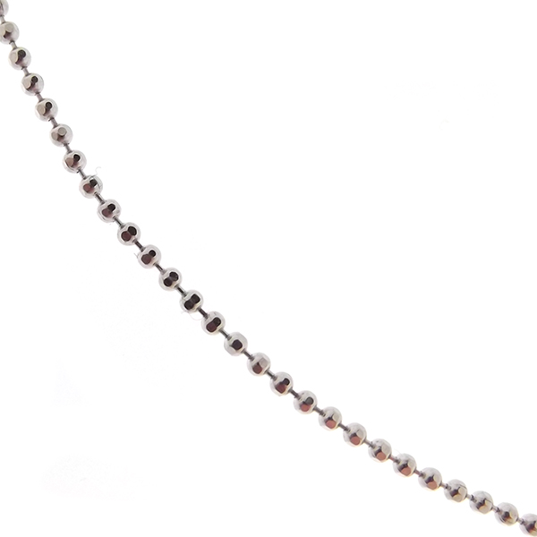 Collana catena pallina diamantata in argento 925