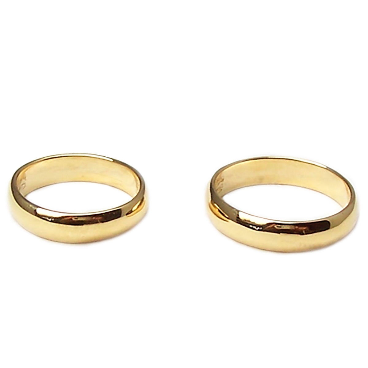 Anillos de boda para matrimonio en oro amarillo u oro blanco 5 mm Alianzas de boda anillo de pareja 2 p