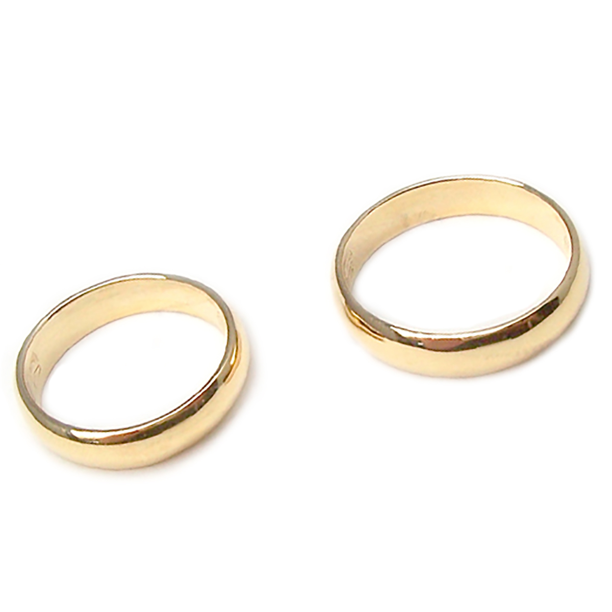 Anillos de boda para matrimonio en oro amarillo u oro blanco 5 mm Alianzas de boda anillo de pareja 2 p